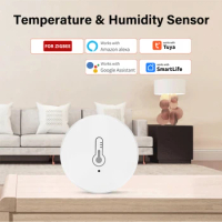 1Pcs Tuya ZigBee Smart Temperature And Humidity Sensor Work With Smart Life App Zigbee Hub Via Alexa For Google Home Smart Home
