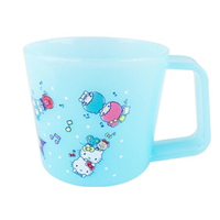 小禮堂 Sanrio大集合 兒童單耳塑膠杯 170ml (藍疊疊樂款)