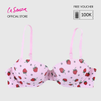 La Senza Remix Cotton Lightly Lined Bra Warna Strawberry Kiss 60217119-O2TG