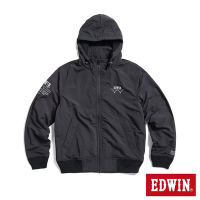 EDWIN EDGE 都會經典印花連帽外套-男-黑色