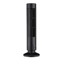New USB Tower Fan Bladeless Fan Tower Electric Fan Mini Vertical Air Conditioner, Bladeless Standing Fan Black