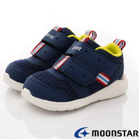 ★日本月星Moonstar機能童鞋-Carrot可機洗系列寬楦玩耍速乾鞋款1275藍(寶寶段)