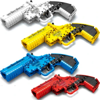 Technical Series Signal Pistol Building Block Military Weapon Pistol Bricks Creative Assembly Flare Gun Toys For Kid Xmas Gift