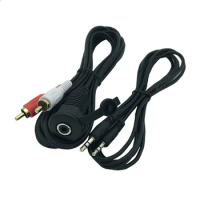 Connection cable dc3.5/2RCA headphone connection cable or waterproof cable for MP3 player 1M 2m