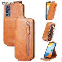 Vertical Zipper Wallet Flip Leather Case For TCL 40 XE 40R 405 406 30 SE 30Z 30 Plus Magnetic Card Slot Holder Phone Cover Bag