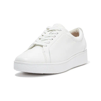 【FitFlop】RALLY SNEAKERS 時尚百搭繫帶休閒鞋-女(都會白)