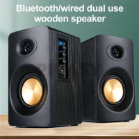 4+1.5 Inch 2.0 HiFi Speaker Bookshelf 5.0 Bluetooth Home Theater System Loudspeaker Wood Music Speakers For TV Computer Soundbar