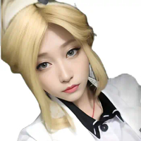 Soft Cat Brand Game Identity V Emily Dyer cosplay identity v wig Linen Yellow Short Hair Halloween Wig Party Wig