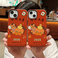 Tahun Baru Cina Nasib Baik Kuda 2-dalam-1 Sarung Telefon Matte untuk iPhone iPhone 17 16 15 14 13 Pr