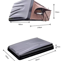 Outdoor Custom Roof Top Tent Waterproof Hard Shell Aluminium Roof Tent Aluminum Hard Shell Side Opening Roof Top Tent
