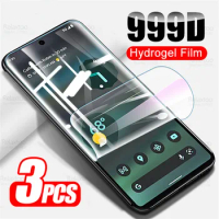 For Google Pixel 6A Hydrogel Film 3Pcs 999D Curved Screen Protector For Pixel 6 Pro Pixel6A Pixel6 A A6 6Pro Soft Film Not Glass