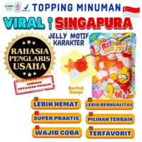 Jelly Motif Karakter Topping Minuman - Jelly Bentuk Bunga Cocok Untuk Semua Minuman | Popping Boba N