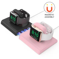 Dual ABS Charging Dock For Apple Watch Series 5/4/3/2/1 for Apple Watch Dual-Head Charging Dock bedside storage charging base