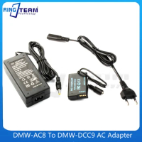AC Adapter DMW-AC8 To DMW-DCC9 DC Coupler to Power Panasonic Lumix Digital Cameras DMC GX1 GF2 G3 G3K G3R G3T G3W G3EG-K