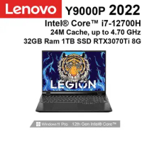 Top-end Lenovo Game Laptop PC Legion Y9000P 2022 i9 i7-12700H 32 64GB Ram 1TB SSD RTX™ 3070Ti 8G GPU 16 Inch 150W 500nit 80Wh