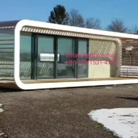 Prefabricated 40ft Luxury Mobile HomeStay Tiny House office Apple Cabin Steel structure Hotel Villa with Balcony factory