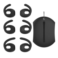 3 Pair Sport Ear Hooks for Apple AirPods 3 Generation Ear Holder Covers Anti Slip Soft Silicone Ear Grip Holder-Black