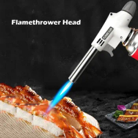 BBQ Torch Cooking AutoIgnition Butane Gas Welding-Burner Welding Gas Burner Flame Gas Torch Flame Gun Blow for Camping Cooking