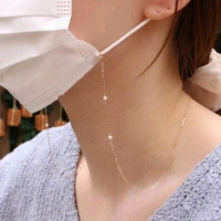 COD Strap Masker Rantai Simple Mutiara Pearly Elegant / Kalung Masker Chain Gold Silver / Gantungan 