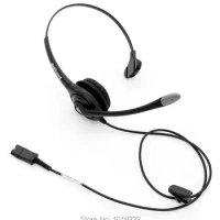 Dual 3.5mm plug or RJ9 plug or 2.5mm plug call center headset,computer laptop notebook headset with QD (Quick Disconnect) cord
