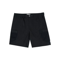 3Second Men's Short Cargo Pants Relaxed Fit Dusky Crinkle Demarco HP-C010826 S Black
