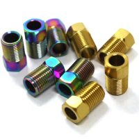 M8 Bicycle Hydraulic Hose Screw Bolt Nut For-Shimano GUIDE Titanium Alloy Bike Disc Brake Oil Tube Connection Screws P0.75