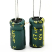 120pcs 63V 47UF 6*12 high frequency low impedance aluminum electrolytic capacitor 47uf 63V 20%