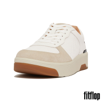 【FitFlop】RALLY EVO 皮革/網布/麂皮休閒鞋-女(都會白/黑色)