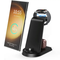 25W Super Fast Wireless Charger 3 In 1สำหรับ Samsung S24 S23 Ultra S22 S21 S20 Galaxy 5 4 3 Active น