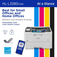 Brother HL-L3280CDW wireless compact digital color printer with laser quality output, duplex, mobile printing &amp; Ethernet | I