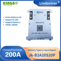 Smart BMS JK-B2A20S20P 8S 16S 20S 24V 48V Kingbo Power Battery With 2A Active Balabce Heat Function on Sale