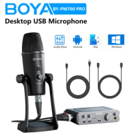 BOYA BY-PM700 PRO XLR Desktop USB Microphone for Mobile Phone Android Windows Mac Computers Analog Audio Devices Streaming Vlog