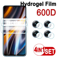 4in1 Hydrogel Screen Protector For Xiaomi Poco X4 X3 NFC GT Pro 5G X 4 3 4Pro 4GT X3GT X4Pro X3Pro 5 G Soft Camer Lens Not Glass