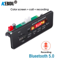 With Microphone Bluetooth 5.0 Handsfree 5V-12V MP3 Decording Board Module TF card slot 3.5mm USB AUX FM Radio audio Adapter