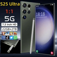 S25 Ultra Mobile Phones 7.3 HD Screen SmartPhone Original 22GB+2TB 4G 5G Dual Sim Celulares Android Unlocked 7000mAh S24 Ultra