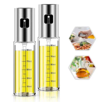 1 or 2 pcs 100ML Oil Sprayer for Cooking, Olive Oil Sprayer Mister Bottle for Salad, BBQ, Kitchen Baking, Roasting