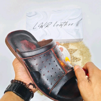 Sandal Pria Kulit Asli Sampai Alasnya Sendal Kasual Sol Karet