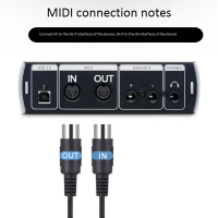 Cáp chuyển đổi MIDI sang USB C Type C, DOREMiDi, Bộ chuyển đổi MIDI USB, với đèn báo, Tương thích vớ