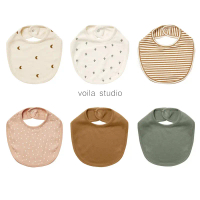 2025 Baby Bibs European and American Style Cotton Absorbent Anti-Spit-Up Bibs Newborn Feeding Bibs A