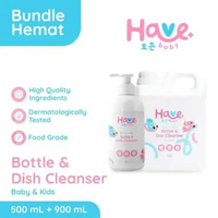 [BUNDLE] HAVE Baby Bottle & Dish Cleanser Pembersih Botol BAYI & ANAK 900mL + 500mL