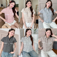 Mamildya.shop เสื้อเชิ้ตคอปกกระดุมหน้า ผ้าอย่างดี/  C1-4/PROD-ปกเป๋า