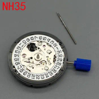 Japan Seiko Original NH35/NH35A Mechanical Automatic Watch Movement 24 Gemstone White High-precision Movement Replacement