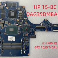 DAG35DMBAD0 For HP 15-BC motherboard with i7-7700HQ gtx1050 ti GPU-4GB