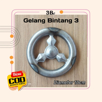 Gelang Bintang 3 Ring Bintang Mercy Ornamen Pagar Tralis Besi Plat