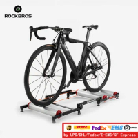 ROCKBROS Bicycle Rollers Trainer MTB Road Bike Indoor Exercise Stand Aluminum Alloy Silent Home Cycling Training Rack Folding