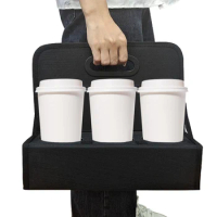 Reusable Cup Drink Carrier Portable Delivery Bag With Handle Cup Carrier Tote Bag Drink Carrier For Delivery Traveling Office