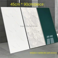 90CMX 45CM Self-adhesive Bathroom Toilet Waterproof Wall Stickers PVC Living Room Bedroom Glossy Large Size Wainscoting