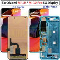 AMOLED For Xiaomi Mi 10 pro 5G lcd Display Touch Screen Digitizer Assembly For mi 10pro lcd for xiaomi mi 10 LCD with frame
