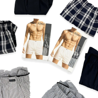 Calvin Klein 凱文克萊 三件盒裝 平口褲 男內褲 開檔 彈性 棉質 內褲 CK 四角褲 CK男內褲(盒裝內褲9580)