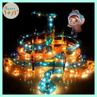 HAPPYTOYS.888 Mainan Edukasi Magnetic Tiles Marble Light Marble Run Block DIY Magnatiles